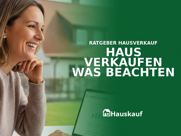 Eine Person freut sich über eine Online-Immobilienbewertung und weiß, was sie beim Haus verkaufen beachten muss.