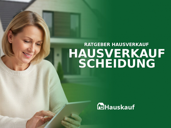 Hausverkauf bei Scheidung: Eine Person prüft Unterlagen für den Immobilienverkauf.