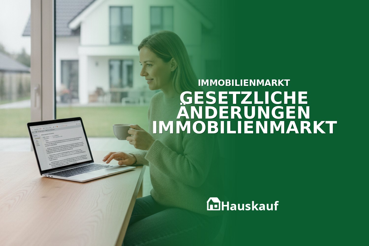 Hausverkäufer informiert sich über gesetzliche Änderungen am Immobilienmarkt