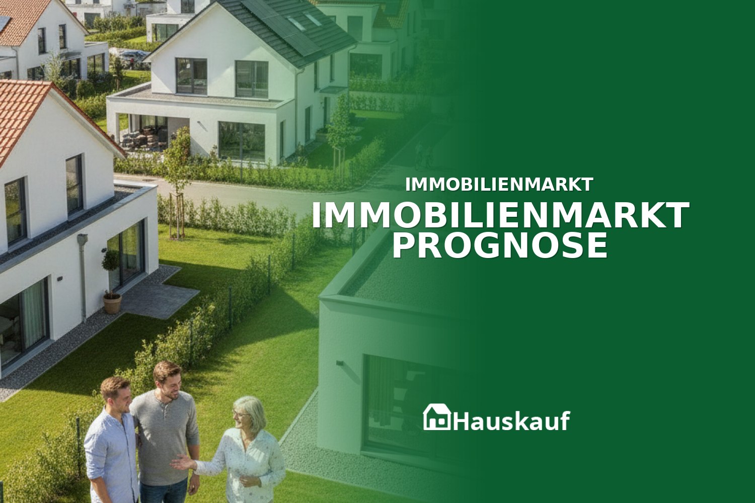 Moderne Wohnsiedlung von oben, die die aktuelle Immobilienmarkt Prognose und zukünftige Entwicklungen symbolisiert.